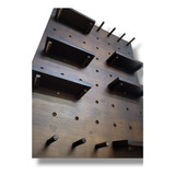 Painel Pegboard E Kit Acessórios Pinus Pintado Sob Medida