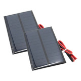 Painel Placa Célula Solar 6v 1w 200ma 110x60mm Mini 2 Pcs