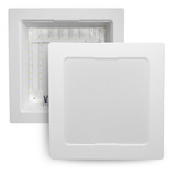 Painel Placa Led Quadrado Sobrepor 12w Taschibra Kit C 10 Pç