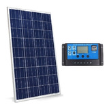 Painel Placa Solar 100w 18vcc + Controlador 30a + Cabo