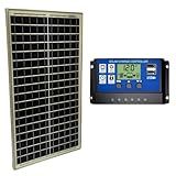 Painel Placa Solar Fotovoltaica 30w Watts - Controlador 30a