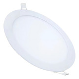 Painel Plafon Led 18w Redondo Embutir Bivolt 6500k Luminária