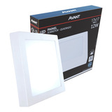Painel Plafon Led Alu 12w 6500k Sob. Quadrado 110v/220v 17cm Avant
