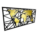 Painel Quadro Placa Espelho Decorativo Mapa Premium Grande
