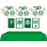 Painel Quadros Palmeiras Toalha Mesa Balões Kit Festa
