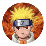 Painel Redondo Naruto Em Tecido Sublimado