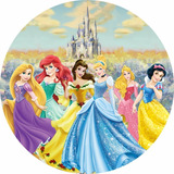 Painel Redondo Princesas Disney 1 50m