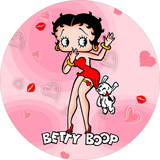 Painel Redondo Sublimado 3d Betty Boop