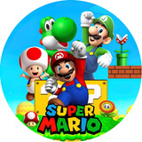 Painel Redondo Super Mario