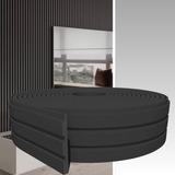 Painel Ripado Preto Autocolante Eva Rolo 15 Metros Brinde