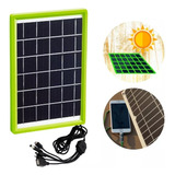 Painel Solar Portátil Carregador Usb Celular Tablet 6w 6v