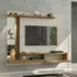 Painel Suspenso Para Tv Até 55 Pol. Denver Off White/cinamom Cor Off White Com Cinamomo