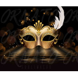 Painel Tecido Sublimado 3d Baile De Máscara 020 3x2 5m