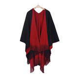 Pala Argentino Aberto Bicolor Masculino Poncho Gaúcho Em Lã