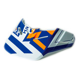 Pala Capacete Fox V4 Intake Mx 2014 Branco Azul E Laranja