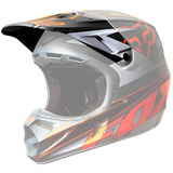 Pala Capacete Fox V4 Race Cinza laranja