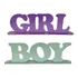 Palavra Boy Verde 10x30 + Palavra Girl Lilás 10x30 Novo