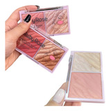 Paleta Blush E Iluminador Ruby Rose Brilho Intenso 2 Opções