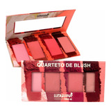 Paleta De Blush Facial Quarteto Ludurana 4 Cores