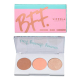 Paleta De Contorno Blush Iluminador Bff Vizzela Melhor Preço