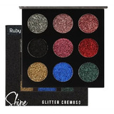 Paleta De Sombra Shine Glitter Cremoso Ruby Rose
