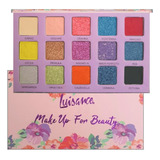 Paleta De Sombras Tons De Azul E Verde Matte E Cintilante