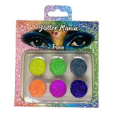 Paleta Glitter Cremosa 6 Cores Maquiagem Carnaval Festas