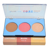 Paleta Mista Max Love Contorno Blush E Iluminador 10g Cor 02