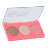 Paleta Pele De Milhões 1 Dailus   Contorno Iluminador Blush Cor Do Blush Trio