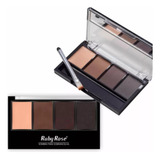 Paleta Sombra Para Sobrancelhas Ruby Rose 1 Primer 3 Cores