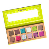 Paleta Sombras Colorida Matte Glitter Cintilante Ruby Rose