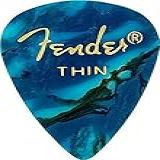 Palheta Celulóide Shape Premium 351 Thin Ocean Turquoise FENDER 144 Un 