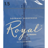 Palheta Rico Royal Saxofone Sax Soprano 1 5 Rib1015 Cx 10