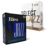 Palheta Select Jazz Rico D addario Sax Soprano 1 Unidade