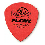 Palhetas De Guitarra Dunlop Tortex Flow Standard De 0 50 Mm Cor Vermelha