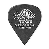 Palhetas Dunlop 412p1.35 Tortex® Sharp, Preto, 1,35 Mm, Pacote Com 12