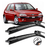 Palhetas Silicone Limpador De Parabrisa Peugeot 106 par 