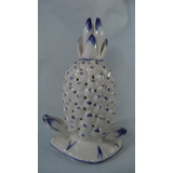 Paliteiro Grande Em Porcelana Da Bavaria Antigo Abacaxi C39