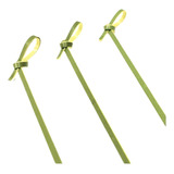 Palito Bambu Petisco Laço 12cm C 20un Resistente Cor Marrom claro Bambu Laço