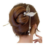Palito De Prender Cabelo Coque Cauda De Sereia Strass Metal