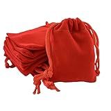 Palmhomee Pacote De 48 Sacos De Veludo Com Cordão Bolsa De Presente Bolsa De Veludo Para Joias De Casamento E Lembrancinhas De Festa 5 X 7 Cm Vermelho 