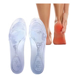 Palmilha De Silicone Em Gel Ortopedica Anti Impacto Para Dores Nós Pés Fascite Plantar Cristal Tamanho Do Par Da Palmilha 43 A 45