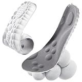Palmilha Ortopédica 4D Alívio De Dores Nos Pés Para Tênis Sapatos Chuteiras Anti Impacto Absorção De Choque Massagem Conforto Esportiva Cor Cinza Com Branco Vários Tamanhos 35 Ao 41 Unissex 40 41 