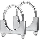 PALOZO Braçadeira De Escape De Parafuso Em U Resistente 6 35 Cm Silenciador De Aço Inoxidável 6 35 Cm Pacote Com 2