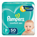 Pampers Confort Sec Fralda Infantil Tamanho P 50 Unidades