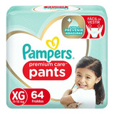 Pampers Premium Care Fraldas Descartáveis Infantil Tamanho Xg 64 Unidades
