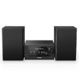 Panasonic Compact Stereo System With CD Player- Bluetooth- FM Radio And USB With Bass And Treble Control- 80W Stereo System For Home With Remote Control - SC-PM700PP-K -Black-
