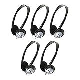 Panasonic Fones De Ouvido Leves RP HT21 Com XBS Pacote Com 5 