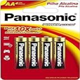 Panasonic Pilha Alcalina Pequena Aa Com 4 Lr6Xab 4B192 Pacote De 4