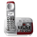 PANASONIC Telefone Sem Fio Amplificado Com Secretária Eletrônica Digital KX TGM450S 1 Aparelho Prata 